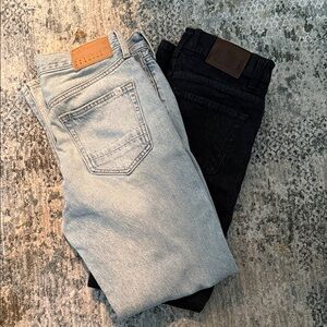 PacSun Light Gray and Black Men's Jeans